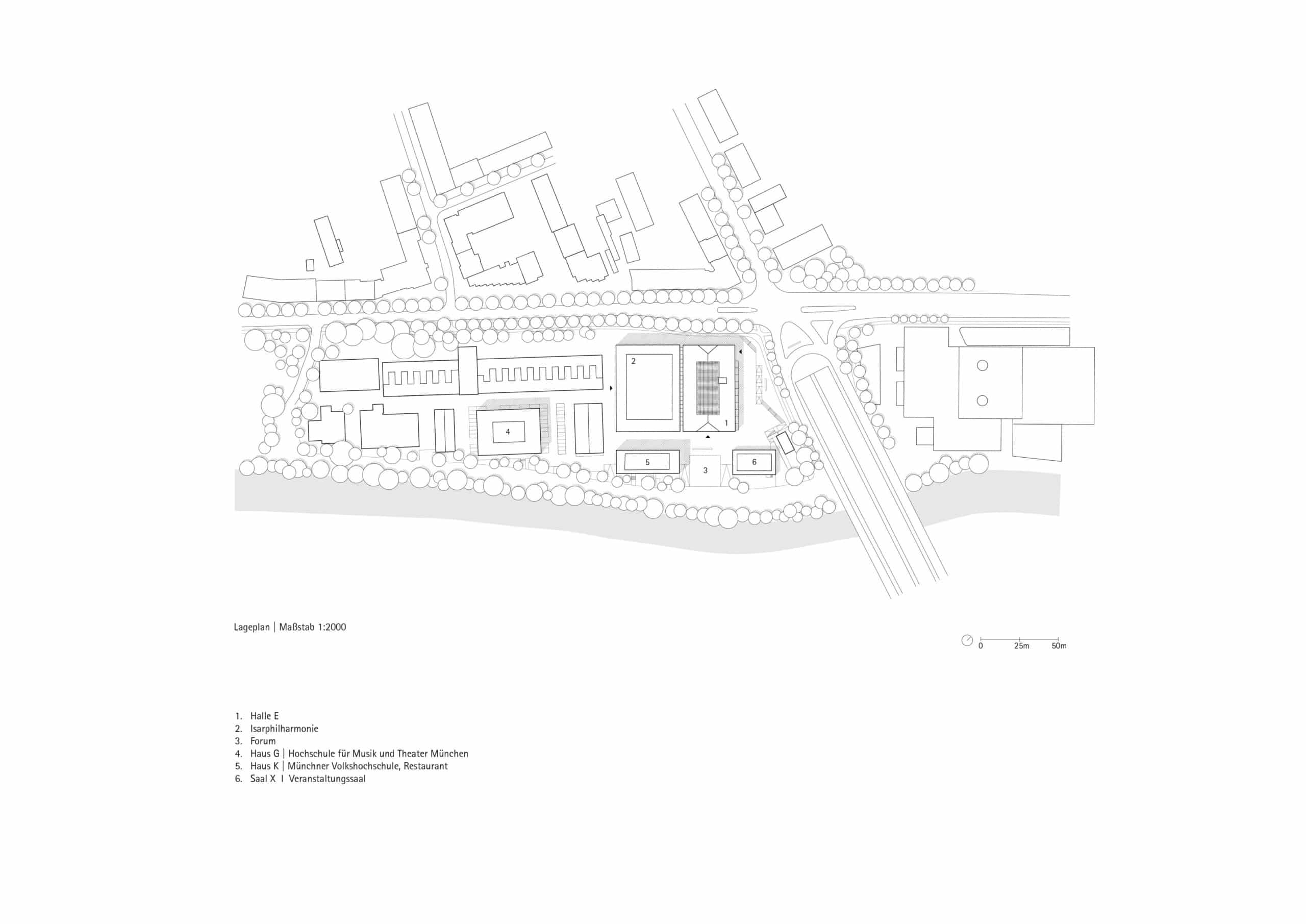 Lageplan der Isarphilharmonie. © & Courtesy gmp.